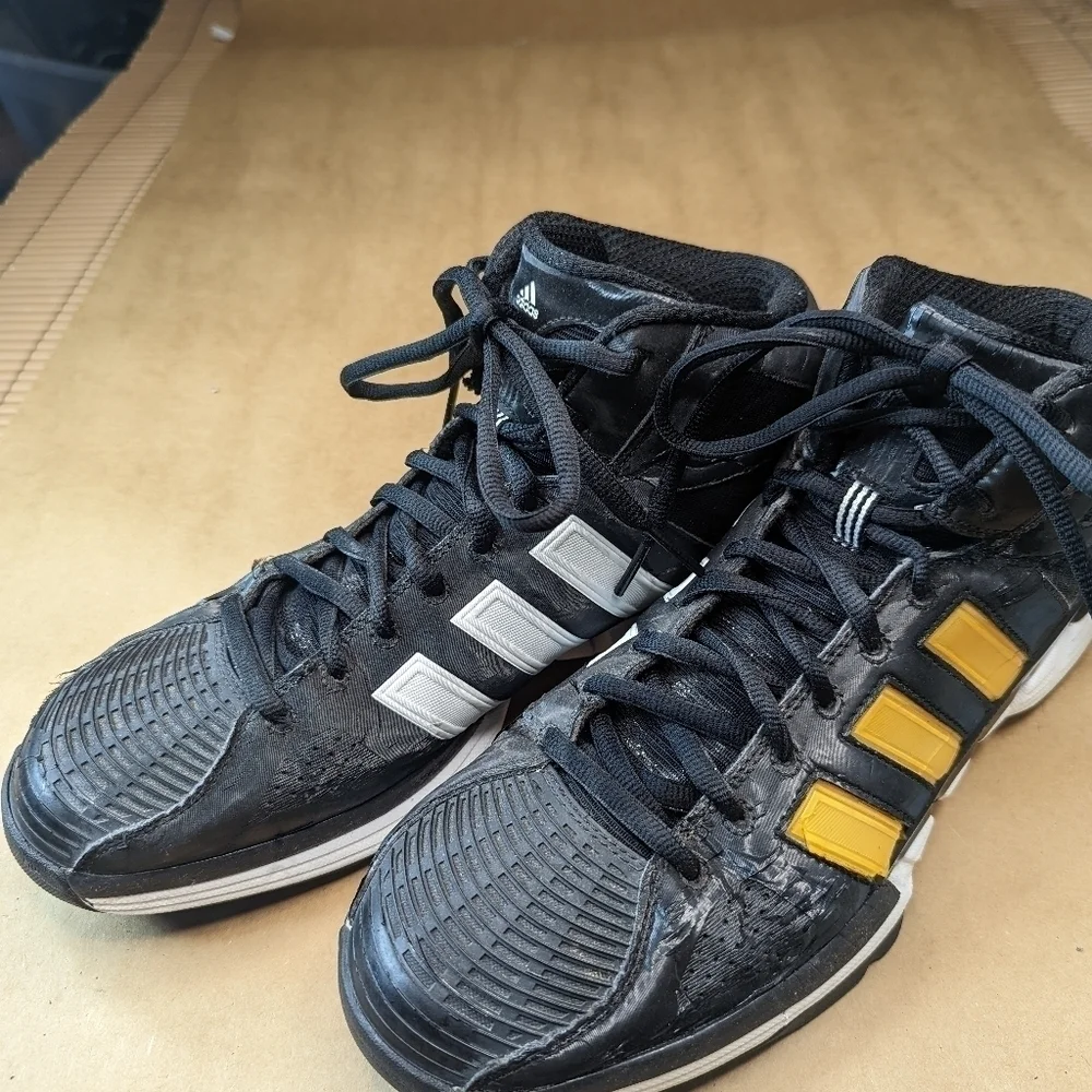 Adidas Pro Model 0 Men's G22882 Black White Basketball Shoes Sneakers Size 12.